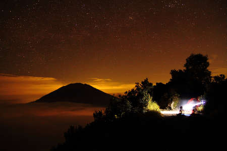 Camping in Merapiの写真素材