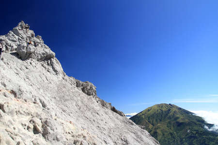 Top of Mount Merapiの写真素材