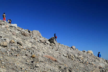 Walked to the topの写真素材