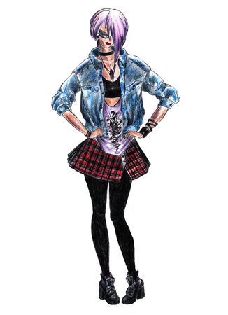 Development of a women's clothing modelの写真素材