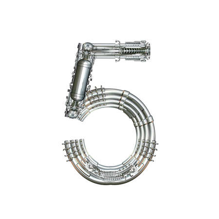 Number technically, fiveの写真素材