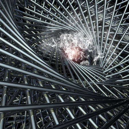 Forever trapped in a black hole in the universeの写真素材