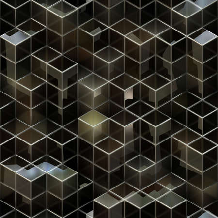 A dark background refined vertically with cubes