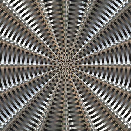 Round braided stainless metal, shiny and reflective