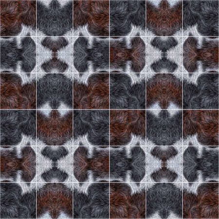 An animal fur pattern divided into squares