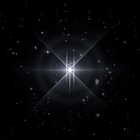 Mystical forms in the starry sky, 3D Illustrationの写真素材