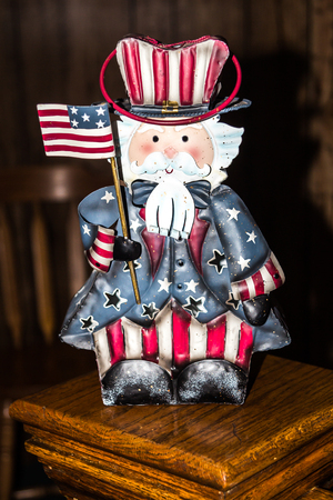 Mr. American Law figurine. Classic american representation of a gentleman dressed with everything that shows  his proud and lawfulness.の写真素材