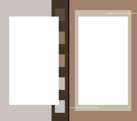 Set of vector flat minimalistic templates in caramel brown shades and color palette. Abstract backgrounds with place for text for banners, posters, cover design templates, stories and wallpapers.のイラスト素材