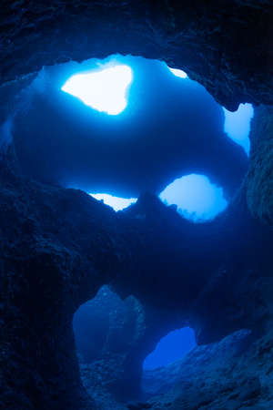 Underwater caveの写真素材