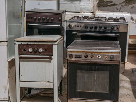 Repair and disposal of household appliances. Old things.