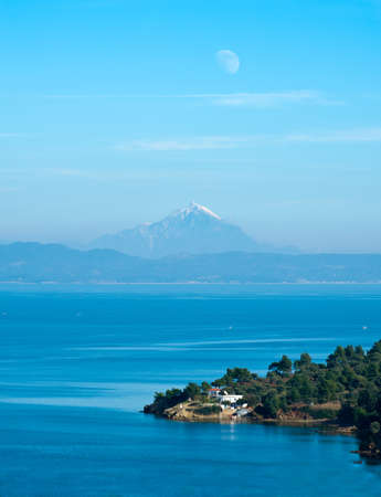 View towards Mt Athosの写真素材