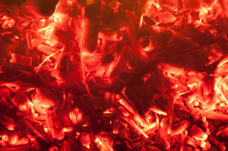 Hot embers from a BBQ