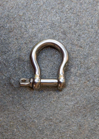 D clamp with a securing boltの写真素材