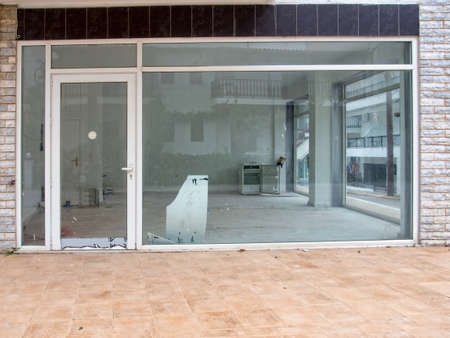 Run down shop closed for businessの写真素材