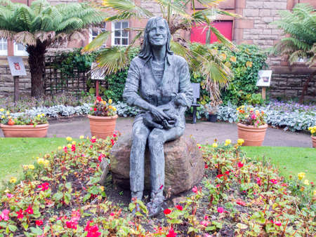 CAMPBELTOWN,SCOTLAND-OCTOBER 24 2114:Memorial garden of Linda McCartney late wife of Paul McCartney on the Kintyre Peninsula who died of cancer in 1998のeditorial素材