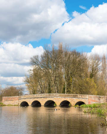 Five Arches Bridge over the river Cray in Sidcup,Greater London,UKの写真素材