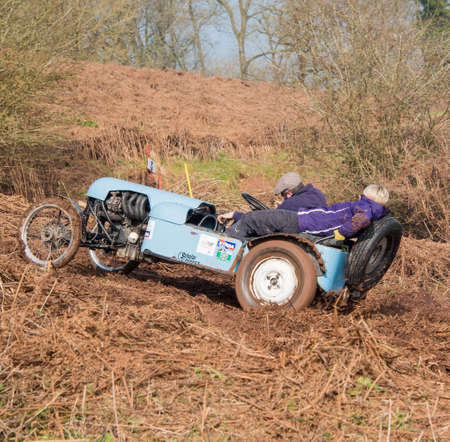 Worcester , UK - March 13 2016 : Competitors take part in a hill climb to see who can drive their...