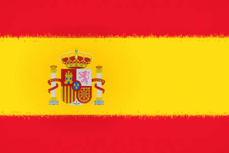 Illustration of the national flag of Spain with a Smudged lookの写真素材