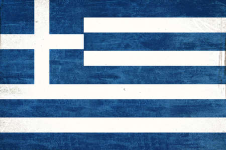 Illustration of the Greek flag with a grunge style.の写真素材