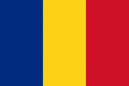 Illustration of the Flag of Romaniaの写真素材