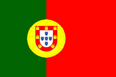 Illustration of the National Flag of Portugalの写真素材