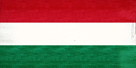 Illustration of the National flag of Hungary with a grunge lookの写真素材