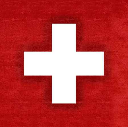 Illustration of the flag of Switzerland Grungeの写真素材