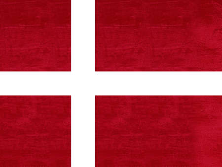 Illustration of the national flag of Denmark with a grunge look.の写真素材