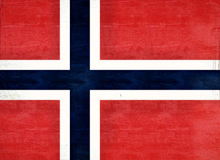 Illustration of the flag of Norway with a grunge textureの写真素材