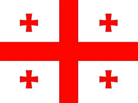 Illustration of the national flag of Georgiaの写真素材