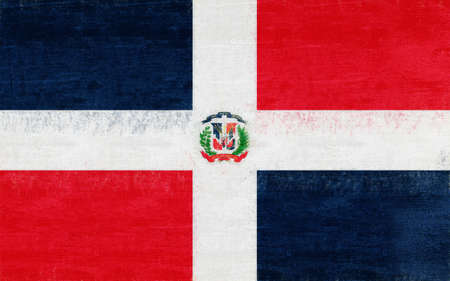 Illustration of the flag of the Dominican Republic with a grunge lookの写真素材