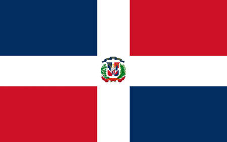 Illustration of the flag of the Dominican Republicの写真素材