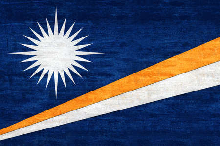 Illustration of the flag of The Marshall Islands witha grunge lookの写真素材