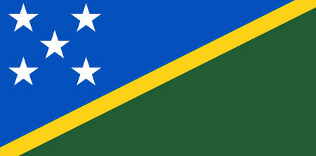 Illustration of the national flag of the Solomon Islandsの写真素材
