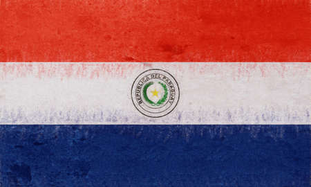 Illustration of the national flag of Paraguay with a grunge texture.の写真素材