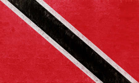 Illustration of the flag of Trinidad and Tobago with a grunge look.の写真素材