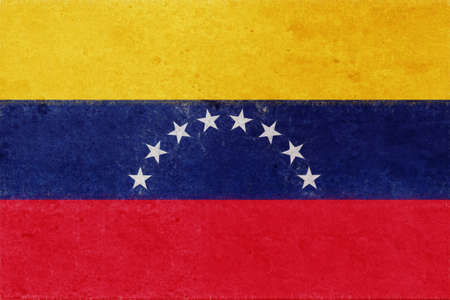 Illustration of the national flag of Venezuela with a grunge look.の写真素材