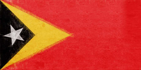Illustration of the flag of East Timor with a grunge look.の写真素材