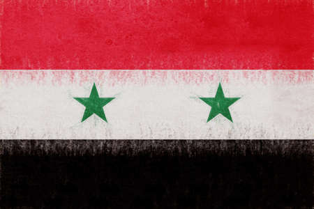 Illustration of the flag of Syria with a grunge look.の写真素材