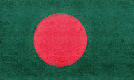 Illustration of the flag of Bangladesh with a grunge look.の写真素材