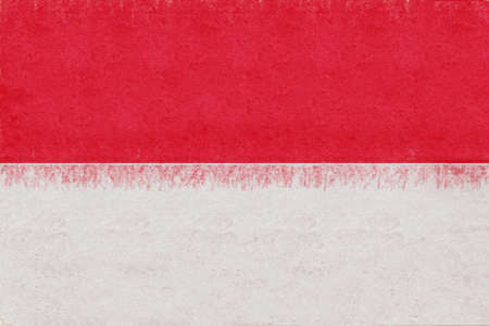 Illustration of the flag of Indonesia with a grunge look.の写真素材