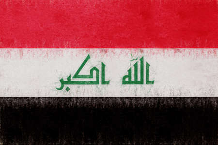 Illustration of the flag of Iraq with a grunge look.の写真素材