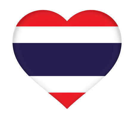 Illustration of the flag of Thailand shaped like a heart.の写真素材