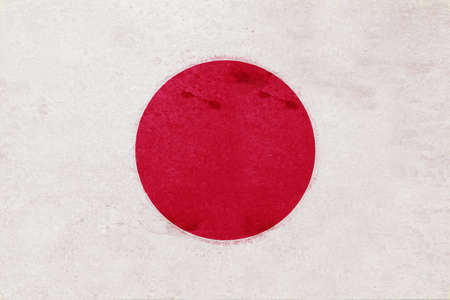 Illustration of the flag of Japan with a grunge look.の写真素材