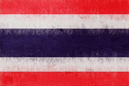 Illustration of the flag of Thailand with a grunge look.の写真素材
