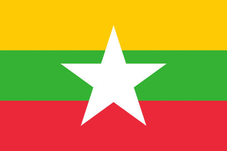 Illustration of the flag of Myanmarの写真素材