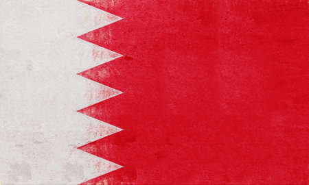 Illustration of the flag of Bahrain with a grunge look.の写真素材