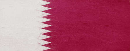 Illustration of the flag of Qatar with a grunge look.の写真素材