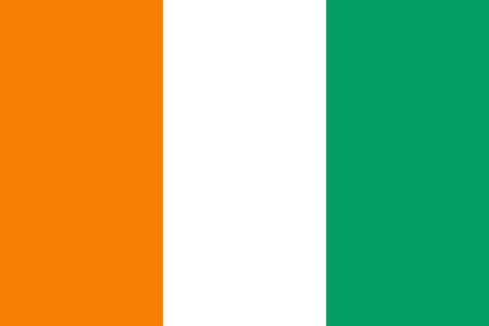 Illustration of the national flag of Cote d'Ivoireの写真素材