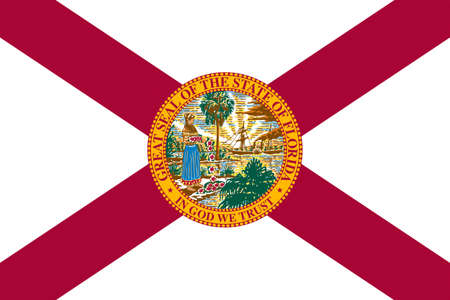 Illustration of the flag of Florida state in Americaの写真素材